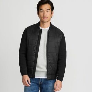 NWT! Lands End Men's Black Quilted Jacket/Coat Repreve size XX